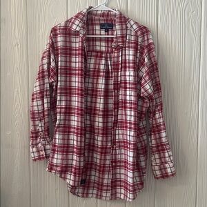 Sonoma Red and White Plaid Shirt